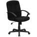 Flash Furniture GO-ST-6-BK-GG Swivel Office Chair w/ Mid Back - Black Fabric Upholstery