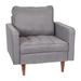 Flash Furniture IS-PC100-GY-GG Arm Chair - Gray Fabric Upholstery, Wood Legs