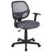 Flash Furniture LF-118P-T-GY-GG Swivel Office Chair w/ Gray Mesh Back & Padded Seat - Black Base w/ Casters