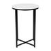 Flash Furniture NAN-JH-1787ET-BK-GG End Table w/ White Wood Top & Matte Black Metal Legs - 16"W x 16"D x 23 1/2"H