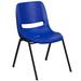 Flash Furniture RUT-12-NVY-BLACK-GG Hercules Student Shell Chair w/ Blue Plastic Seat & Black Metal Frame - Preschool to Kindergarten