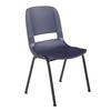 Flash Furniture RUT-16-PDR-NAVY-GG Stacking Student Shell Chair - Navy Plastic Seat, Black Metal, Blue