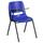 Flash Furniture RUT-EO1-BL-RTAB-GG Ergonomic Shell Chair w/ Right Hand Tablet Arm - Blue Plastic Seat, Black Metal Frame