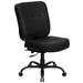 Flash Furniture WL-735SYG-BK-LEA-GG Swivel Big & Tall Office Chair w/ High Back - Black LeatherSoft Upholstery