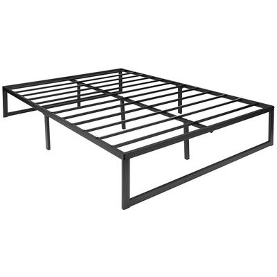 Flash Furniture XU-BD10001-K-GG King Size Platform Bed Frame w/ Slat Supports - Steel, Black