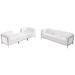 Flash Furniture ZB-IMAG-SET15-WH-GG 4 Piece Sofa Set - White LeatherSoft Upholstery, Stainless Steel Legs