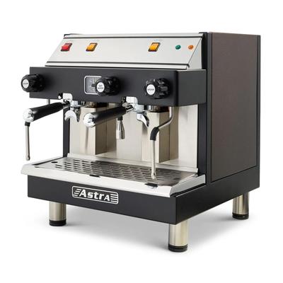 Astra M2CS 019 Semi Automatic Commercial Espresso Machine w/ 2 Groups, 2 Steam Valves, & 2 Hot Water Valve - 220v/1ph, Semi-Automatic, Compact