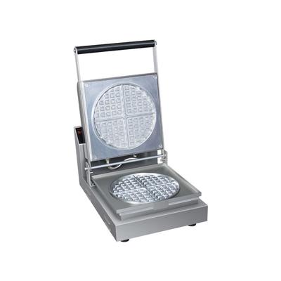 Hatco RWM-1 Single Classic American Commercial Waffle Maker w/ Cast Aluminum Grids, 900W, 7" Grids, Stainless Steel, 120 V