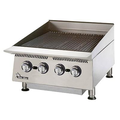 Star 8024CBB 24" Gas Charbroiler w/ Cast Iron Grates - Manual Controls, Convertible, Stainless Steel, Gas Type: Convertible
