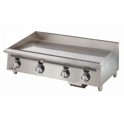 Star 848TCHSA NG 48" Gas Commercial Griddle w/ Thermostatic Controls - 1" Chrome Plate, Natural Gas, Stainless Steel, Gas Type: NG