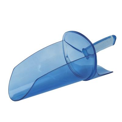 San Jamar SI9500 86 oz Saf-T-Scoop Round Ice Scoop w/ Knuckle Guard - Polycarbonate, Blue