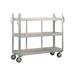 New Age 95667 3 Level Aluminum Utility Cart w/ 1800 lb Capacity, Raised Ledges, Silver