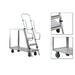 New Age 99640 3-Step Ladder Cart w/ (2) Shelves - Aluminum Alloy, 22 W x 69.5 H x 51.5 L, Silver