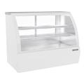 Beverage Air CDR5HC-1-W-D Hydrocarbon Series 60-1/4" Full Service Dry Deli Case w/ Curved Glass - (3) Levels, 120v, White