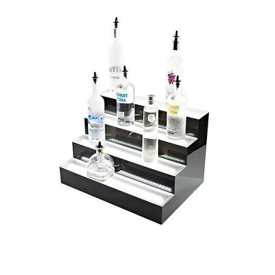 Beverage-Air LBD2-72L 2 Tier Liquor Display w/ LED Lighting - 36 Bottle Capacity, Acrylic, Black