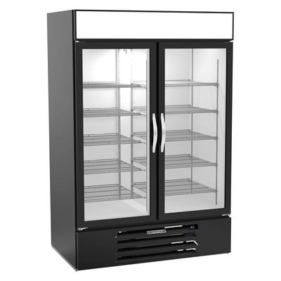 Beverage-Air MMR49HC-1-B-IQ 52" MarketMax 2 Section Glass Door Merchandiser - 2 Left/Right Hinge Swing Doors, Black, 115v