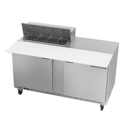 Beverage Air SPE60HC-08C 60" Sandwich/Salad Prep Table w/ Refrigerated Base, 115v, Stainless Steel