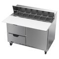 Beverage Air SPED48HC-12C-2 48" Sandwich/Salad Prep Table w/ Refrigerated Base, 115v, Stainless Steel