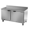 Beverage Air WTR60AHC-FIP 60" Worktop Refrigerator w/ (2) Section, 115v, 115 V, Silver