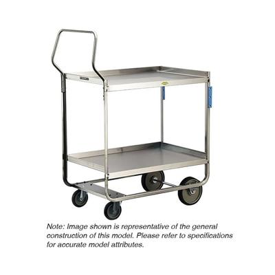 Lakeside 4759 3 Level Stainless Utility Cart w/ 700 lb Capacity, Raised Ledges, Silver