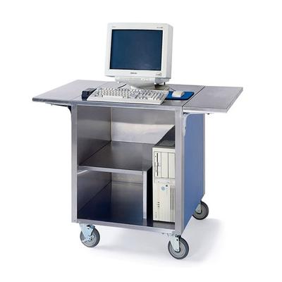 Lakeside 641-RBLU 51 1/4"W Cash Register Stand w/ Stainless Top - 35"H, Royal Blue