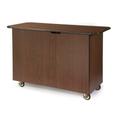Lakeside 68205 57 1/2" Mobile Enclosed Beverage Service Cart w/ (5) Compartments & (2) Doors - Wood, Victorian Cherry, Brown
