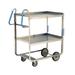 Lakeside 7120 2 Level Stainless Utility Cart w/ 1000 lb Capacity, Raised Ledges, Silver