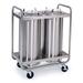 Lakeside 783 Adjust-a-Fit 45 3/4" Mobile Dish Dispenser w/ (3) Columns, Stainless, Silver