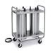Lakeside 8209 35 1/2" Heated Mobile Dish Dispenser w/ (2) Columns - Stainless, 120v, Silver
