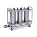 Lakeside 8307 52 1/2" Heated Mobile Dish Dispenser w/ (3) Columns - Stainless, 120v, Silver
