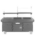 Cambro KVC856191 CamKiosk Kiosk Type Food Cart w/ Lockable Storage, 85 1/8"L x 33 1/2"W x 70 1/2"H, Gray