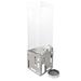 Cal-Mil 1602-3-55 3 gal Beverage Dispenser w/ Ice Tube - Plastic Container, Stainless Base, 3 Gallon, Squared, Silver