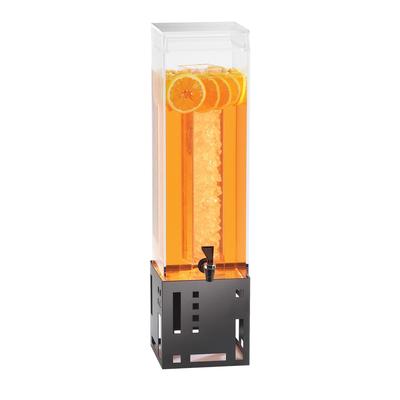 Cal-Mil 1602-3INF-13 3 gal Beverage Dispenser w/ Infuser - Plastic Container, Black Base, Infusion Chamber, Square