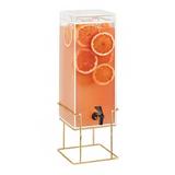 Cal-Mil 22002-3INF-46 3 gal Beverage Dispenser w/ Infuser - Plastic Container, Brass Base, Clear