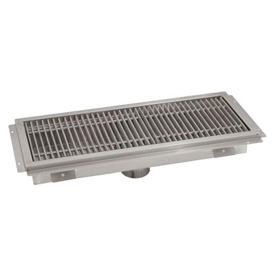 Advance Tabco FTG-1224 Floor Trough - Removable Strainer Basket, 12" x 24" x 4", 14 ga 304 Stainless Steel