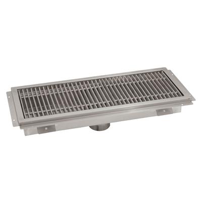 Advance Tabco FTG-1224 Floor Trough - Removable Strainer Basket, 12" x 24" x 4", 14 ga 304 Stainless, Stainless Steel