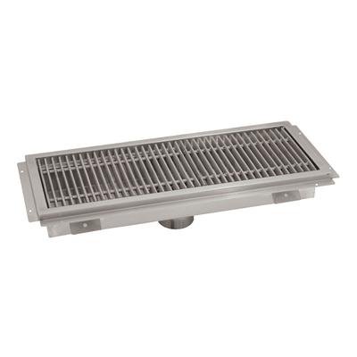 Advance Tabco FTG-1254 Floor Trough - Removable Strainer Basket, 12" x 54" x 4", 14 ga 304 Stainless, Stainless Steel