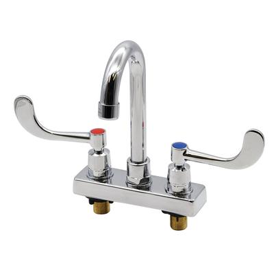 Advance Tabco K-56 Deck Mount Faucet - 3 1/2" Gooseneck Spout, 4" Centers, Lead Free