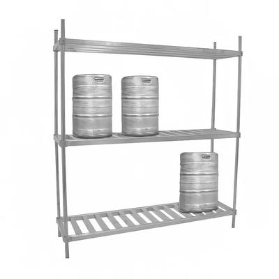 Advance Tabco KR-80-X 3 Level Keg Rack w/ 3 Keg Capacity, 80" x 20" x 76", Silver