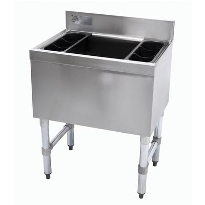 Advance Tabco SLI-12-36-10 36" Underbar Basics Cocktail Station w/ 119 lb Ice Bin, Stainless Steel, 119 lb Bin