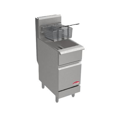 Bakemax BAKEG70 Commercial Gas Fryer - 70 lb Vat, Floor Model, Natural Gas, Stainless Steel, Gas Type: NG