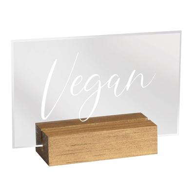 Cal-Mil 22336-5-99 Vegan Tabletop Sign - 3 1/2