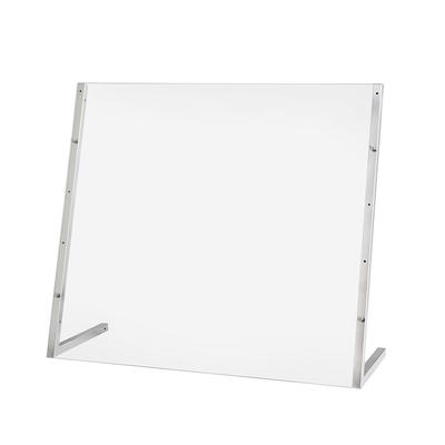 Cal-Mil 22337-36-55 Portable Countertop Angled Sneezeguard - 36"W x 14"D x 32"H, Acrylic w/ Steel Frame, Clear