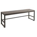 Cal-Mil 22341-64-83 2 Tier Ashwood Merchandising Table w/ Gray Oak Top & Metal Frame - 64 1/2"W x 18"D x 24 1/4"H