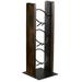 Cal-Mil 3411-112 Heritage 3 Cylinder Display Only - 7 3/4" x 7 1/4" x 20 1/2", Oak Wood, Dark, Accommodates 3 Cylinders, Brown