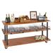 Cal-Mil 3698-4-84 Sierra Beverage Serving Cart w/ (3) Shelves - 48"W x 24"D x 44"H, Metal/Wood, Brown