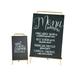 Cal-Mil 3717-811-46 Mid-Century Tabletop Chalkboard w/ Easel - 8 1/2"W x 11"H, Brass, Black