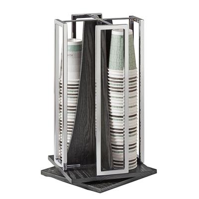 Cal-Mil 3803-87 Cinderwood Cup & Lid Organizer, (4) Compartment, All Cup Types, Gray