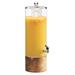 Cal-Mil 4306-3INF-99 Madera 3 gal Beverage Dispenser w/ Infusion Chamber - Plastic Container, Reclaimed Wood Base, 3 Gallon, Brown