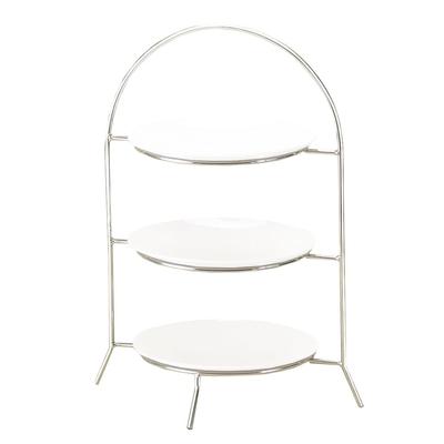 Cal-Mil 977-10-49 3 Tier Display Or Server w/ Arched Chrome Frame, 20